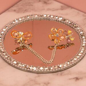 Two Piece Butterfly and Flower Pin